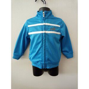 Puma Boys Blue White Full Zip Up Track Suit Jacket Size 18 Months